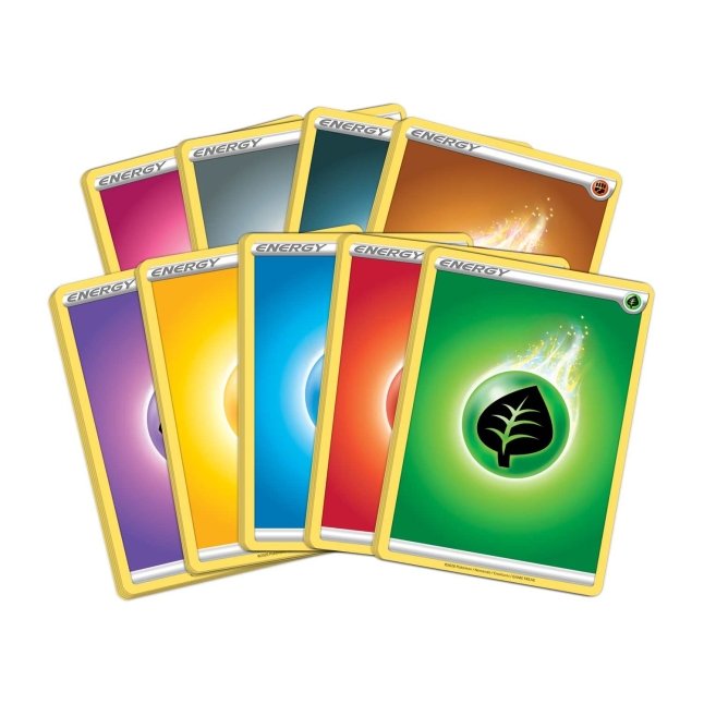 Picture of energy cards in Pokemon Celebrations Pokemon Center Elite Trainer Box