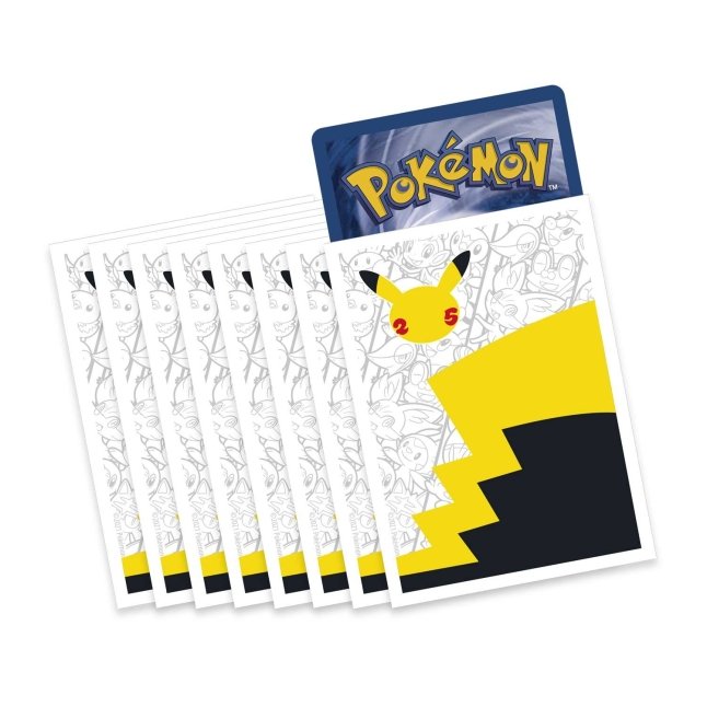 Picture of card sleeves in Pokemon Celebrations Pokemon Center Elite Trainer Box