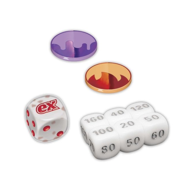 Picture of dice in Pokemon Scarlet & Violet 151 Pokemon Center Elite Trainer Box