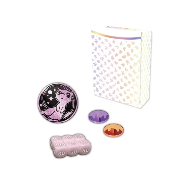 Picture of dice, coin and card box in Pokemon Scarlet & Violet 151 Ultra Premium Collection
