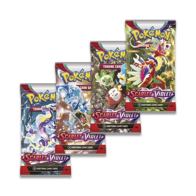 Picture of expansion packs in Pokemon Scarlet & Violet Booster Box