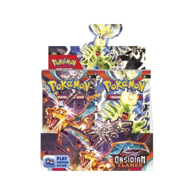 Picture of front of Pokemon Scarlet & Violet Obsidian Flames Booster Box