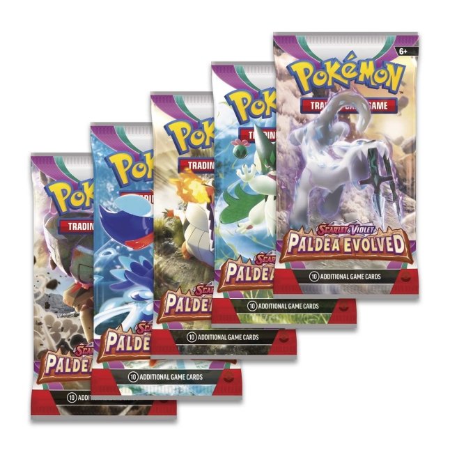 Picture of expansion packs in Pokemon Scarlet & Violet Paldea Evolved Booster Box