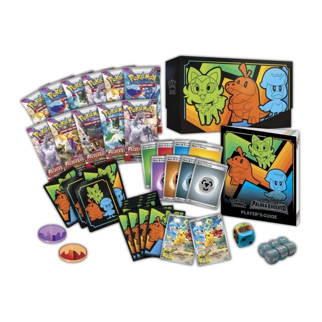 Picture of contents in Pokemon Scarlet & Violet Paldea Evolved Pokemon Center Elite Trainer Box