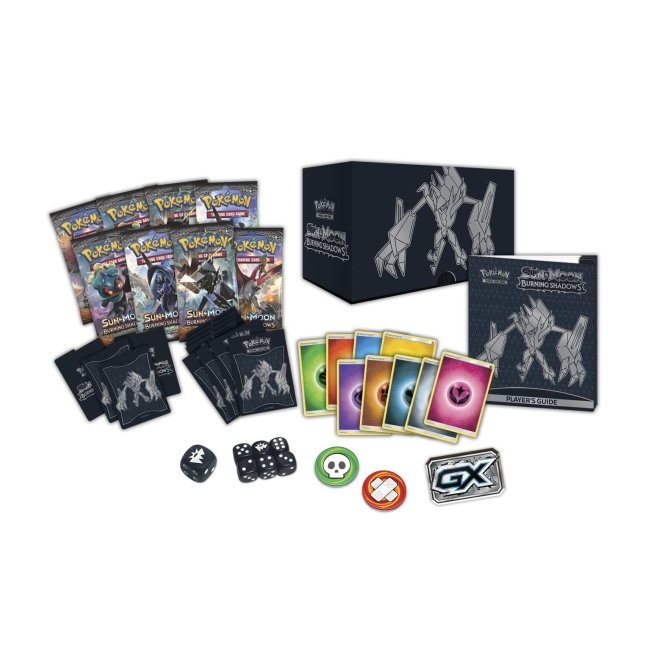 Picture of contents in Pokemon Sun & Moon Burning Shadows Elite Trainer Box