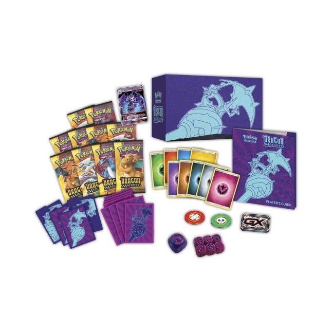 Picture of contents in Pokemon Sun & Moon Dragon Majesty Elite Trainer Box