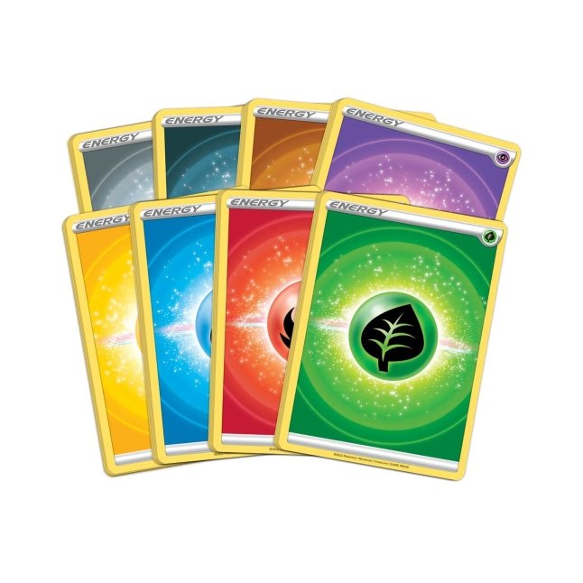 Picture of energy cards in Pokemon Sword & Shield Astral Radiance Pokemon Center Elite Trainer Box