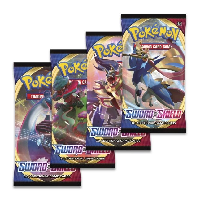 Picture of expansion packs in Pokemon Sword & Shield Booster Box