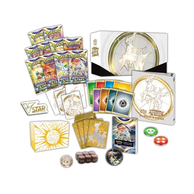 Picture of contents in Pokemon Sword & Shield Brilliant Stars Pokemon Center Elite Trainer Box