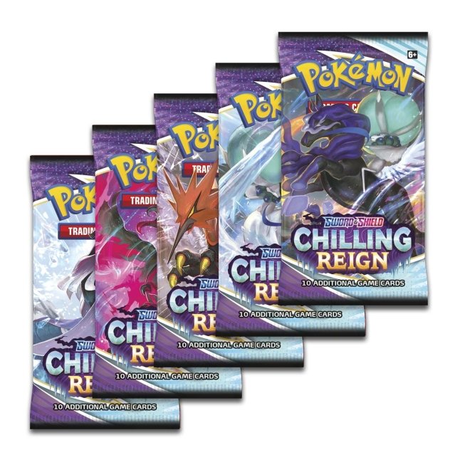 Picture of expansion packs in Pokemon Sword & Shield Chilling Reign Booster Box