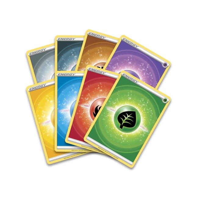 Picture of energy cards in Pokemon Sword & Shield Crown Zenith Pokemon Center Elite Trainer Box