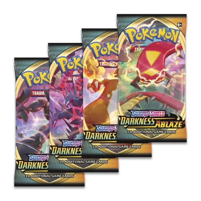 Picture of expansion packs in Pokemon Sword & Shield Darkness Ablaze Booster Box