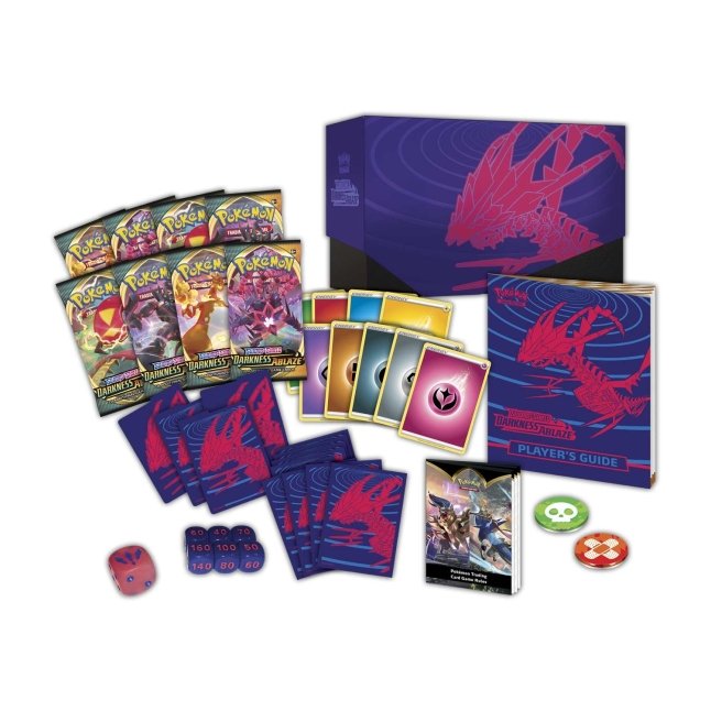 Picture of contents in Pokemon Sword & Shield Darkness Ablaze Elite Trainer Box