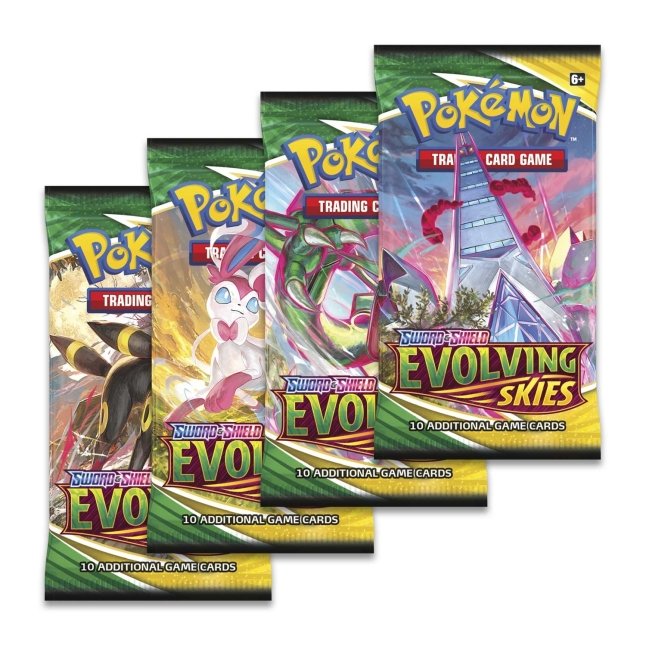 Picture of expansion packs in Pokemon Sword & Shield Evolving Skies Booster Box