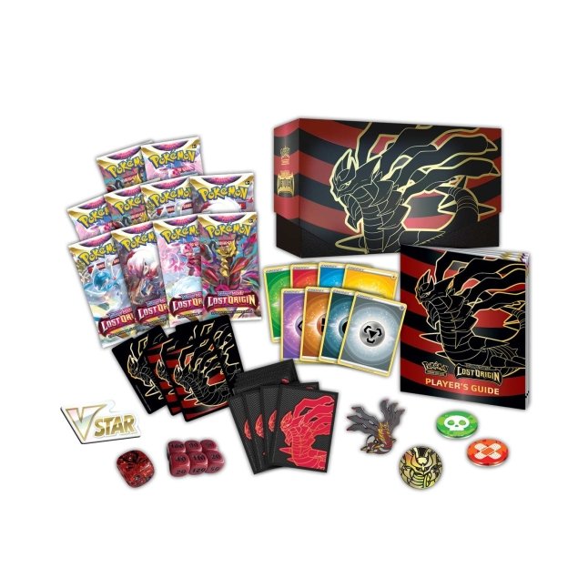 Picture of contents in Pokemon Sword & Shield Lost Origin Pokemon Center Elite Trainer Box