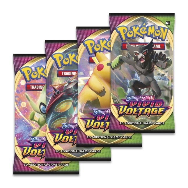 Picture of expansion packs in Pokemon Sword & Shield Vivid Voltage Booster Box
