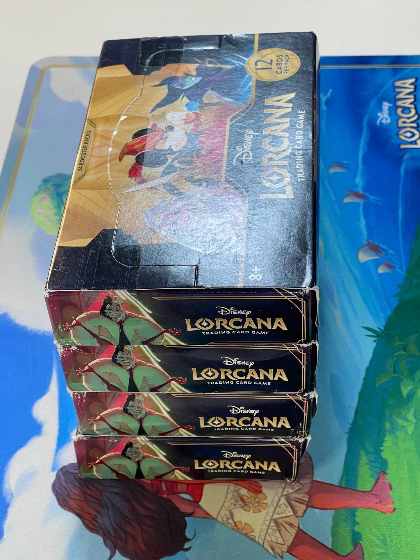 Disney Lorcana: The First Chapter Booster Box Lot of 4 New Sealed Boxes