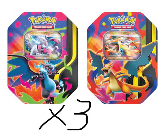 Pokemon Mega Charizard Tin Case of 6