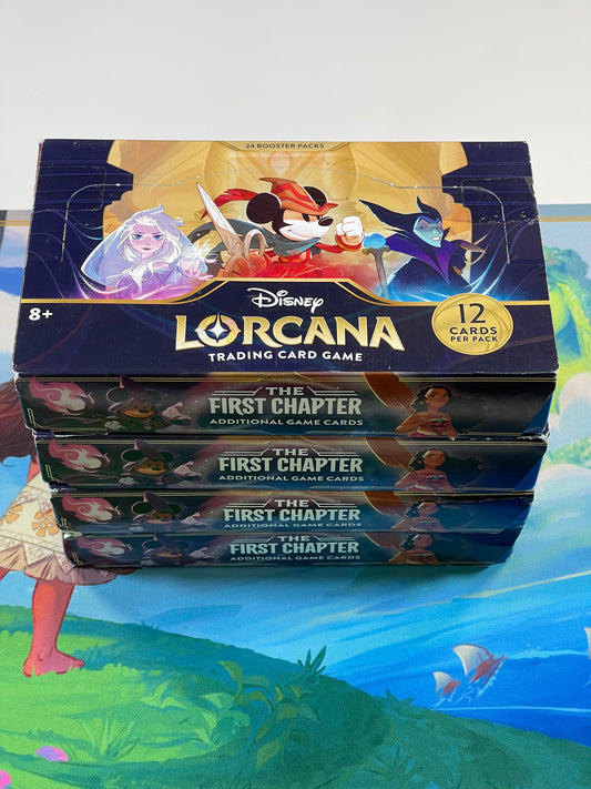 Disney Lorcana: The First Chapter Booster Box Lot of 4 New Sealed Boxes