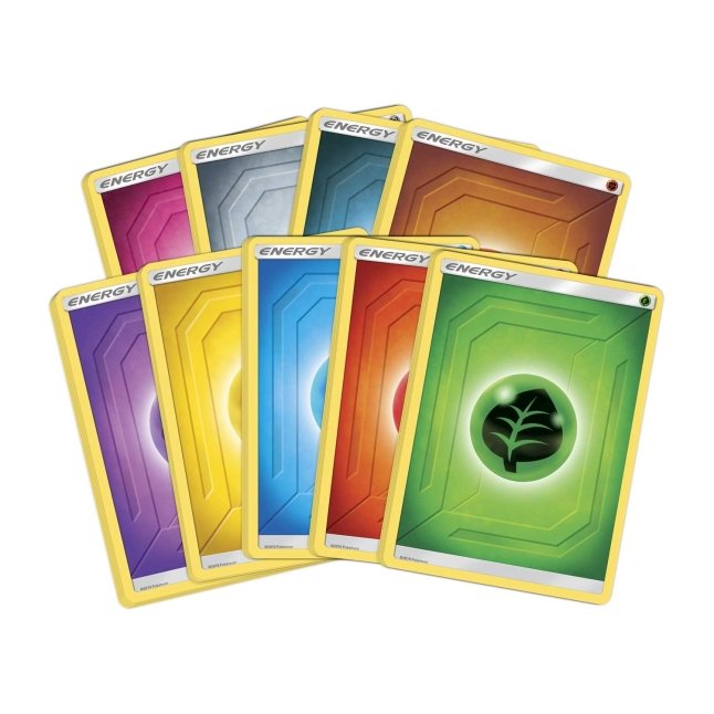 Picture of energy cards in Pokemon Sun & Moon Cosmic Eclipse Elite Trainer Box