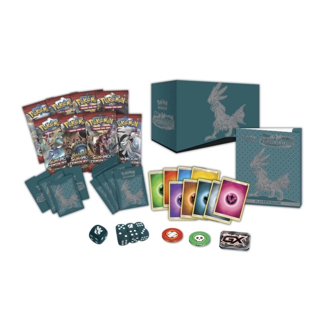Picture of contents in Pokemon Sun & Moon Crimson Invasion Elite Trainer Box