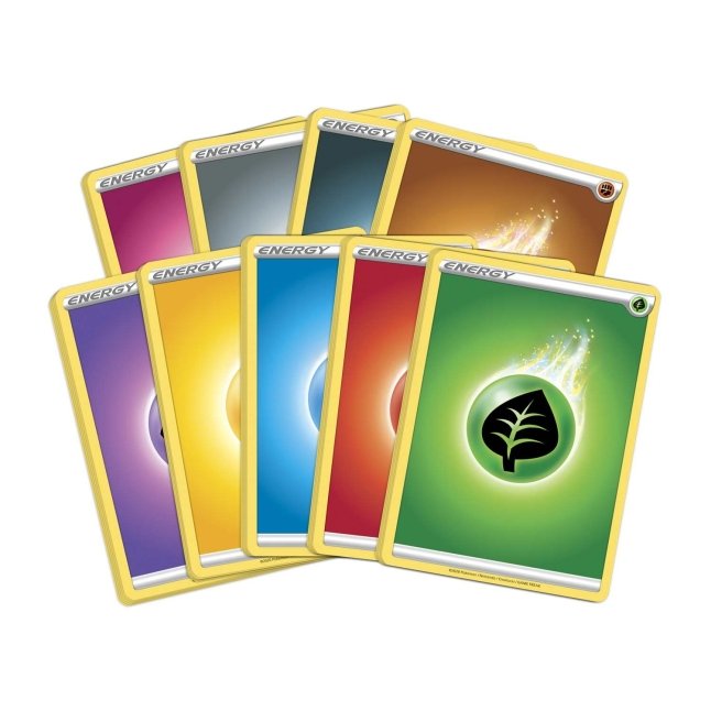 Picture of energy cards in Pokemon Sword & Shield Battle Styles Elite Trainer Box [Red Single Strike Urshifu]