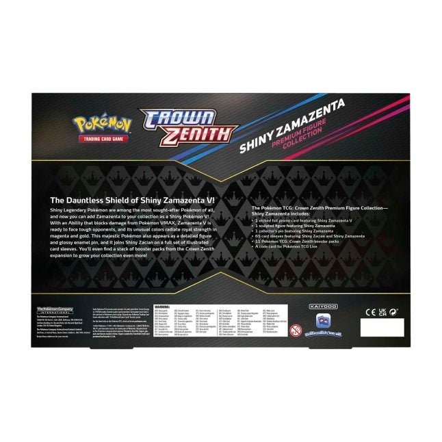 Picture of back of Pokemon Sword & Shield Crown Zenith Premium Figure Collection [Shiny Zamazenta]