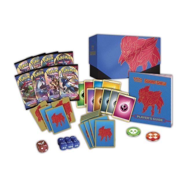 Picture of contents in Pokemon Sword & Shield Elite Trainer Box [Zamazenta]