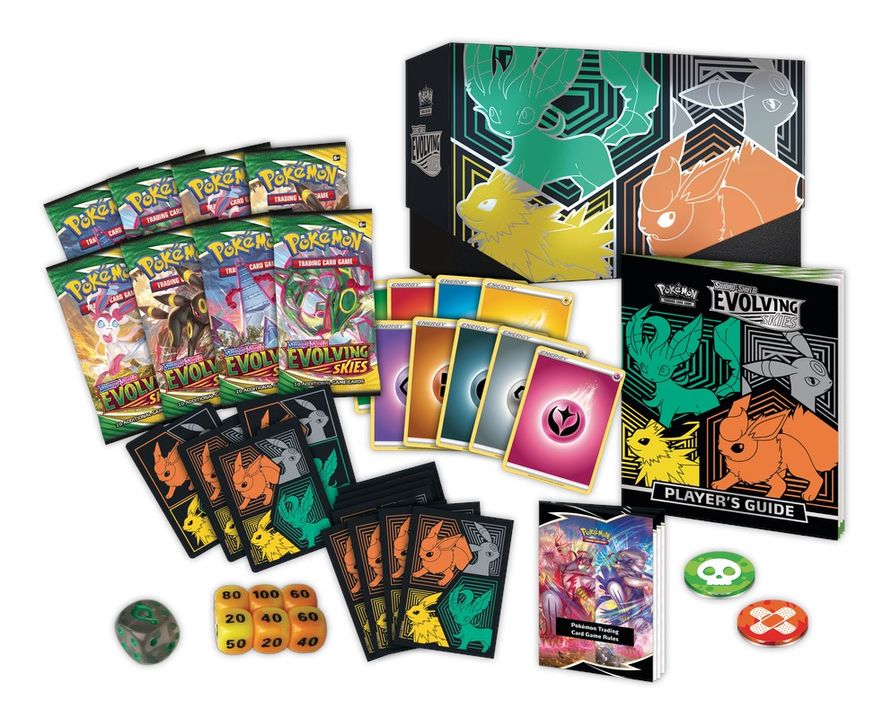 Picture of contents in Pokemon Sword & Shield Evolving Skies Elite Trainer Box [Flareon/Jolteon/Umbreon/Leafeon]