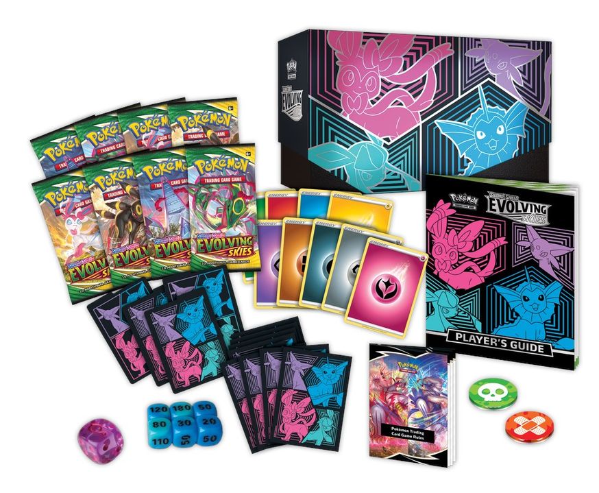 Picture of contents in Pokemon Sword & Shield Evolving Skies Elite Trainer Box [Glaceon/Vaporeon/Sylveon/Espeon]