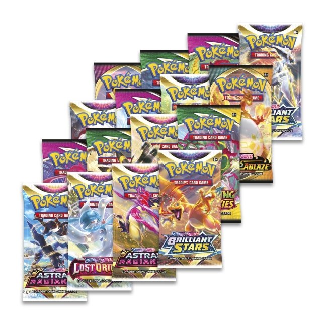 Picture of expansion packs in Pokemon Sword & Shield Ultra Premium Collection [Charizard]