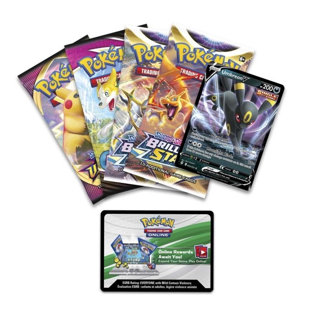 Picture of expansion packs in Pokemon TCG: V Hero Tin [Umbreon]
