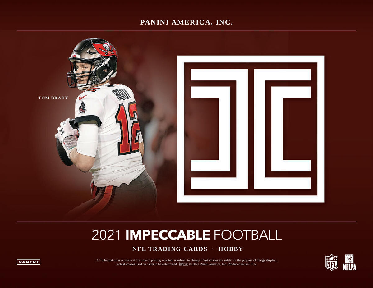 Picture of key players in 2021 Panini Impeccable Football Hobby Box