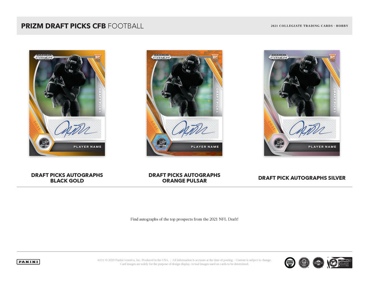 Picture of rookie cards in 2021 Panini Prizm Draft Picks Football Hobby Box