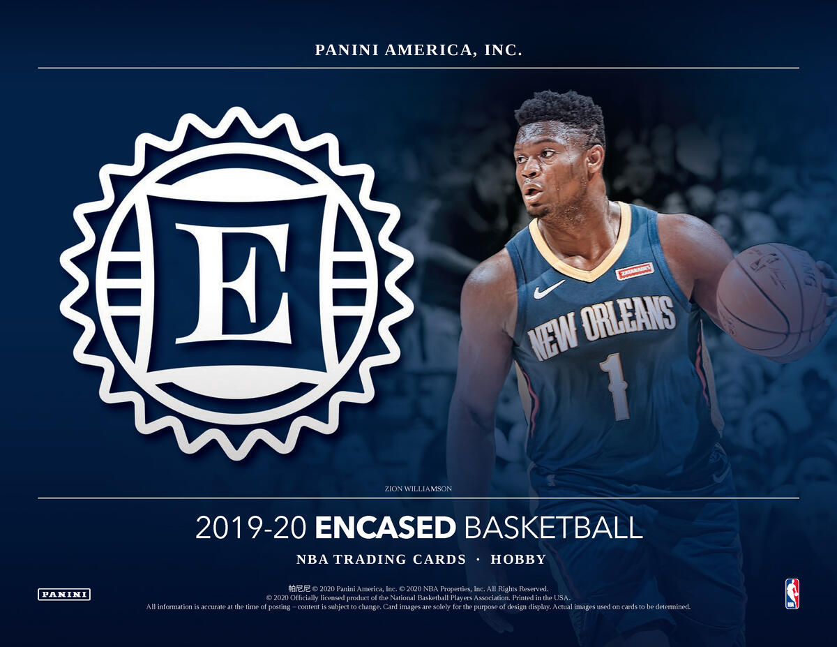 Picture of key players in 2019/20 Panini Encased 1st Off The Line (FOTL) Basketball Hobby Box